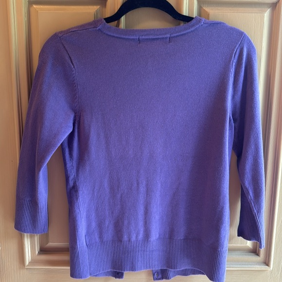 Purple 3/4 length sleeve cardigan woman’s medium - Picture 4 of 4
